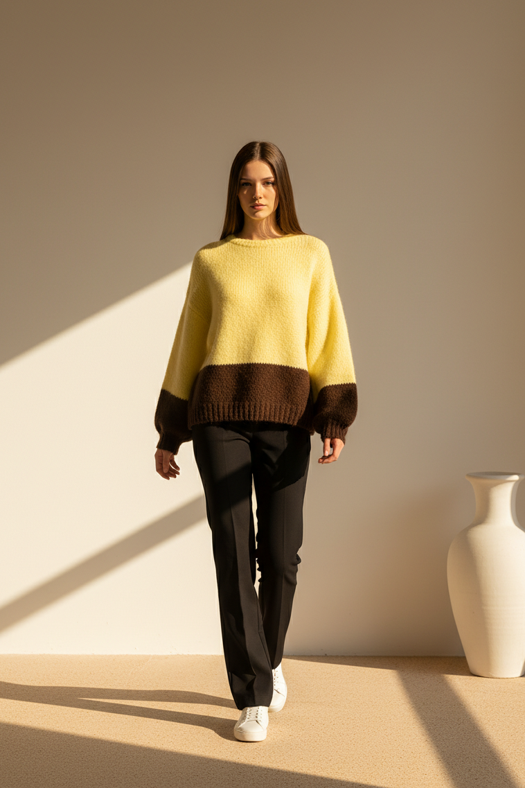 Colorblok knit