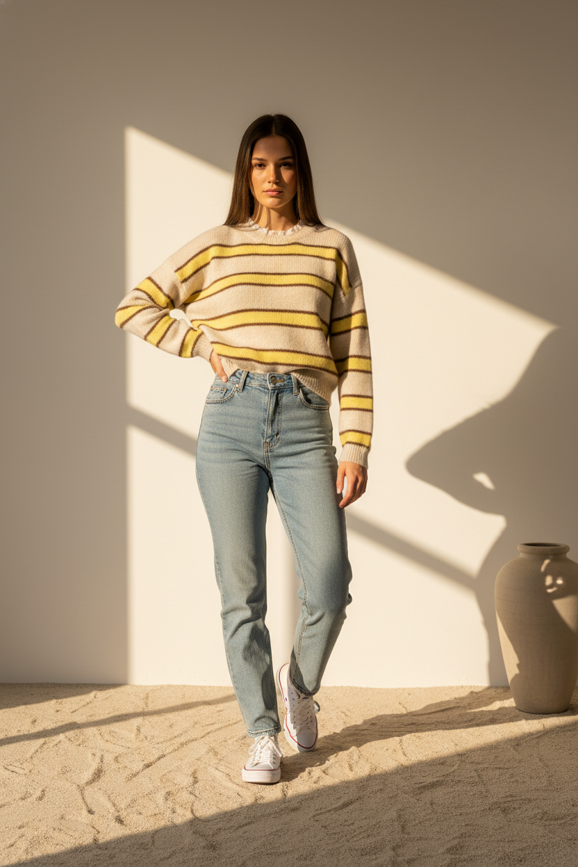 Cozy stripe knit