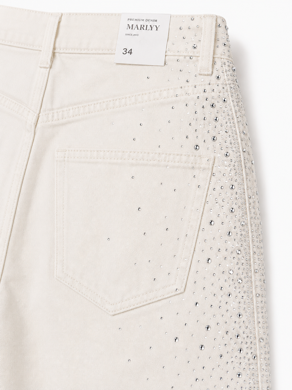 Glitter shorts beige