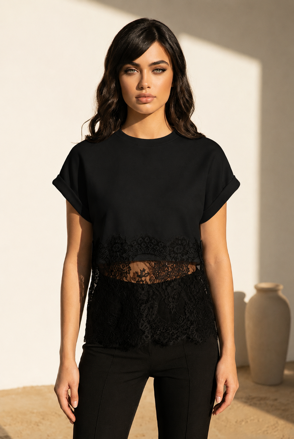 Cropped Lace Top