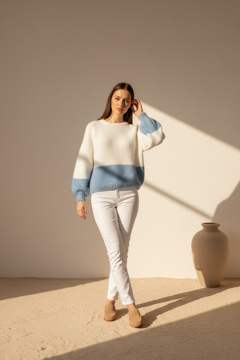 Colorblok knit