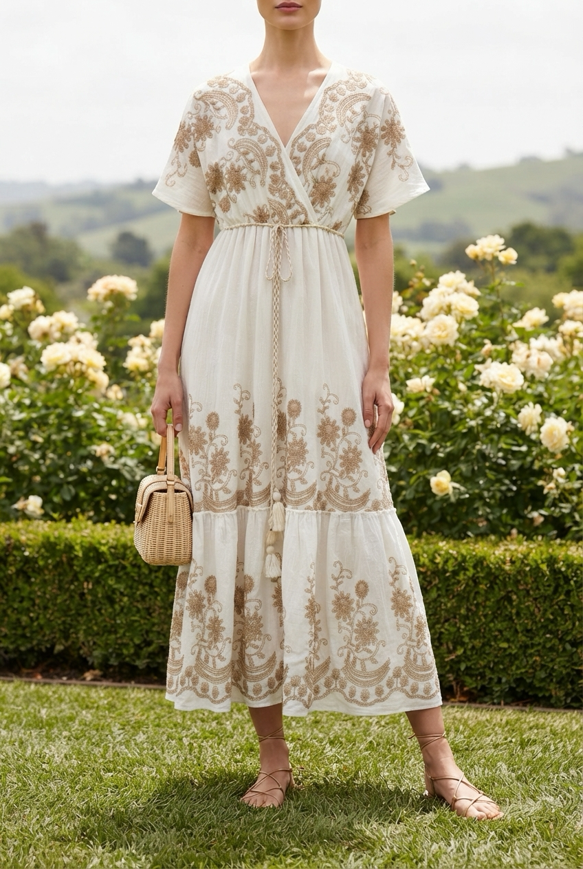 Gold Boho dress