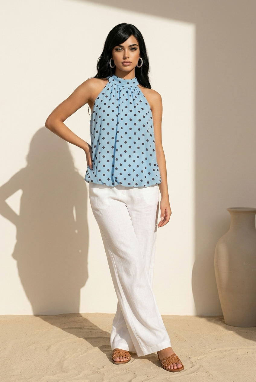Blossom pocadot top