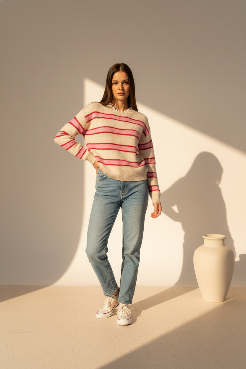 Cozy stripe knit