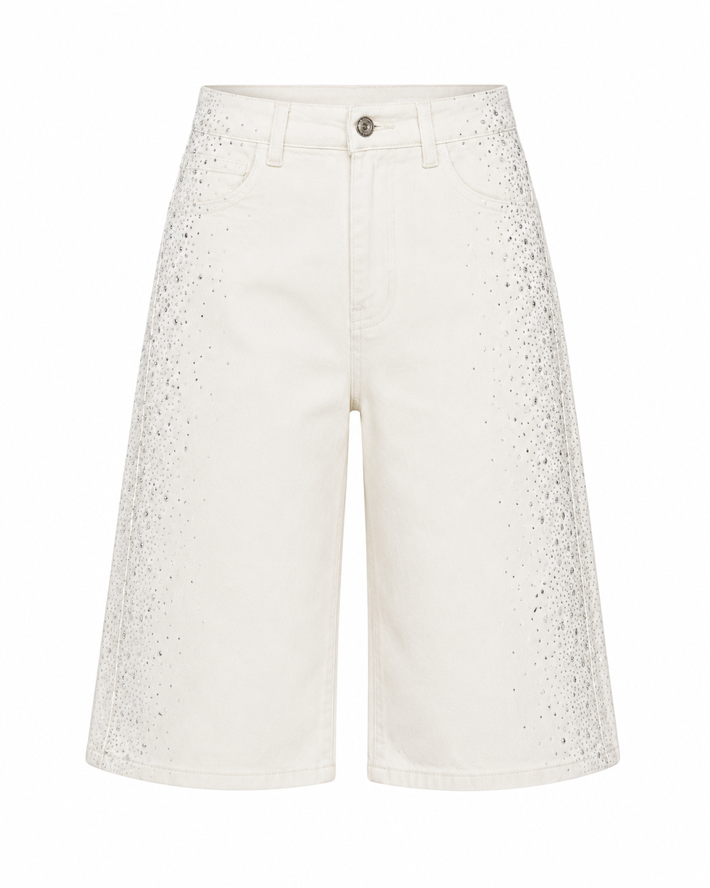 Glitter shorts beige