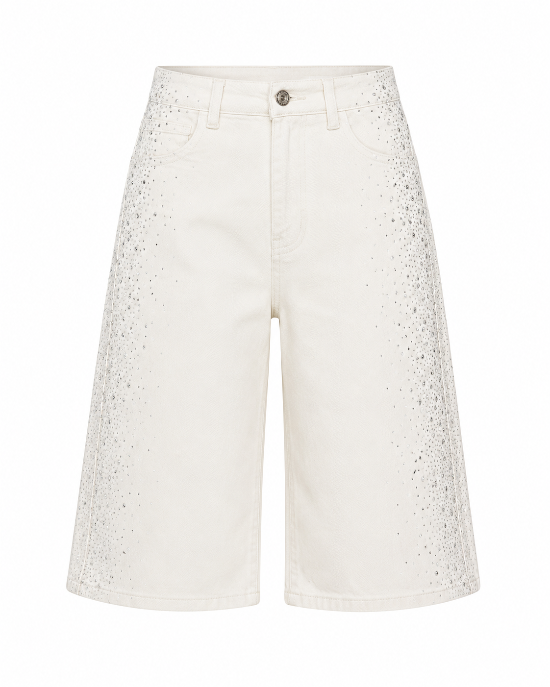 Glitter shorts beige