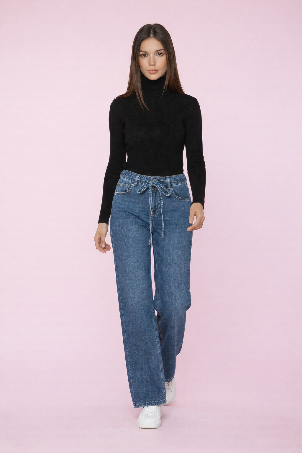 Tie-up jeans